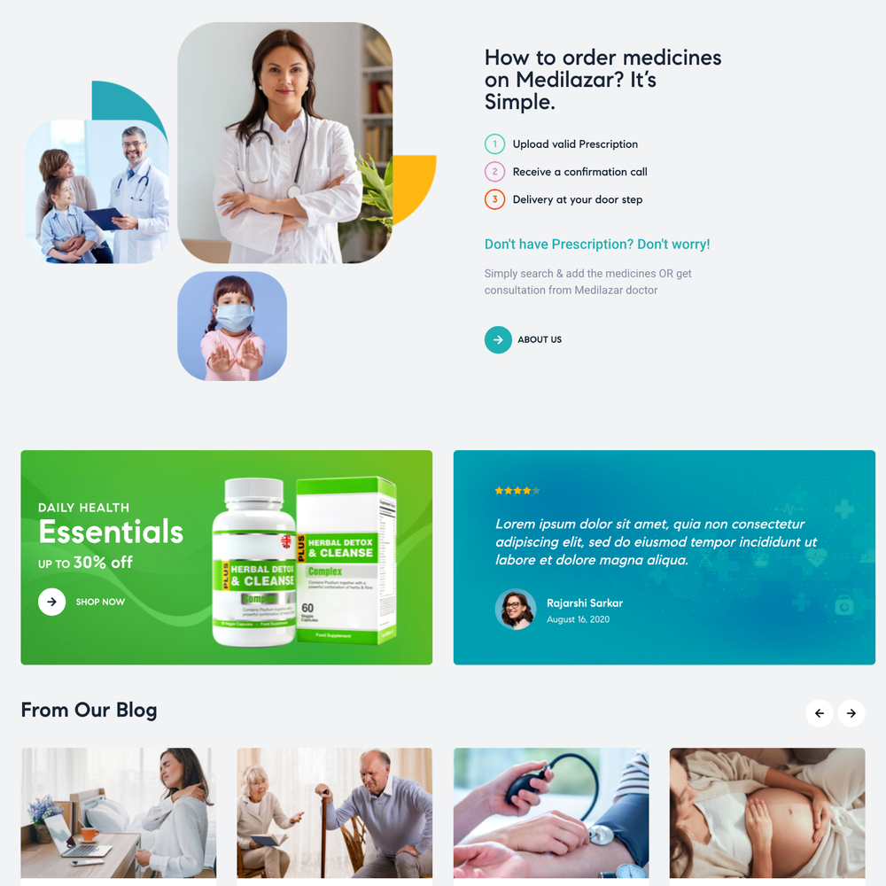 Pharmaceutical Website Design with Free 5GB VPS Web Hosting