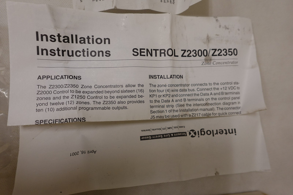 Sentrol Aritech Moose D5350 8-Zone Security Alarm System Concentrator - NOS