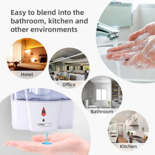 700MLAutomatic Liquid Soap Dispenser Handfree Touchless IR Sensor Wall Mount
