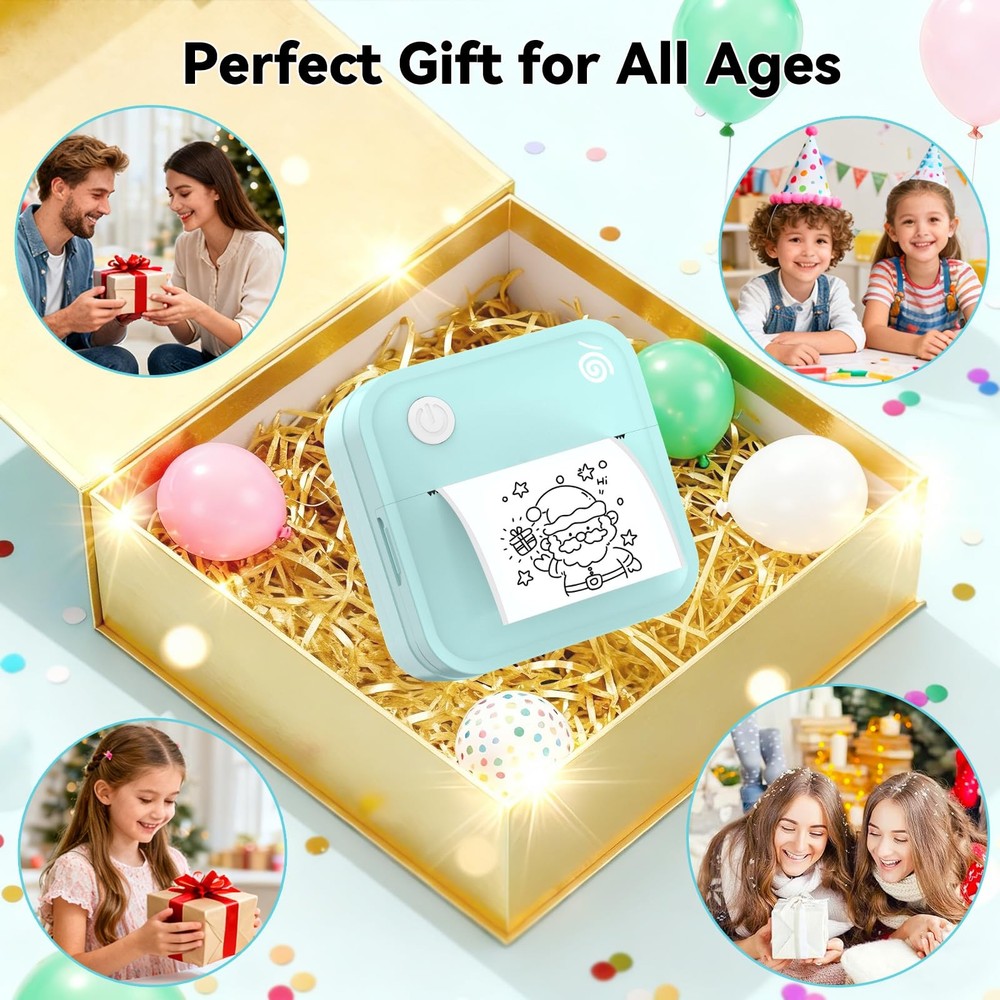 Label Maker Machine Portable Label Printer with Multiple Templates Wireless B...