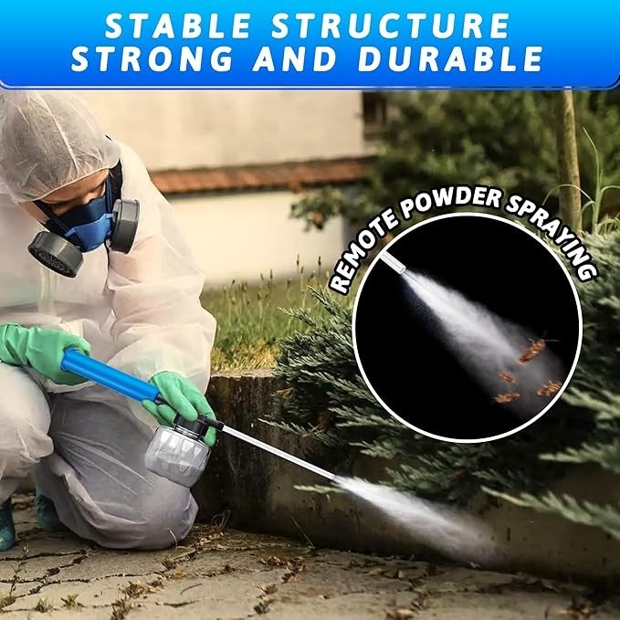 19" Powder Duster Sprayer with Push-Pull Air Pump for Diatomaceous Earth, Delta