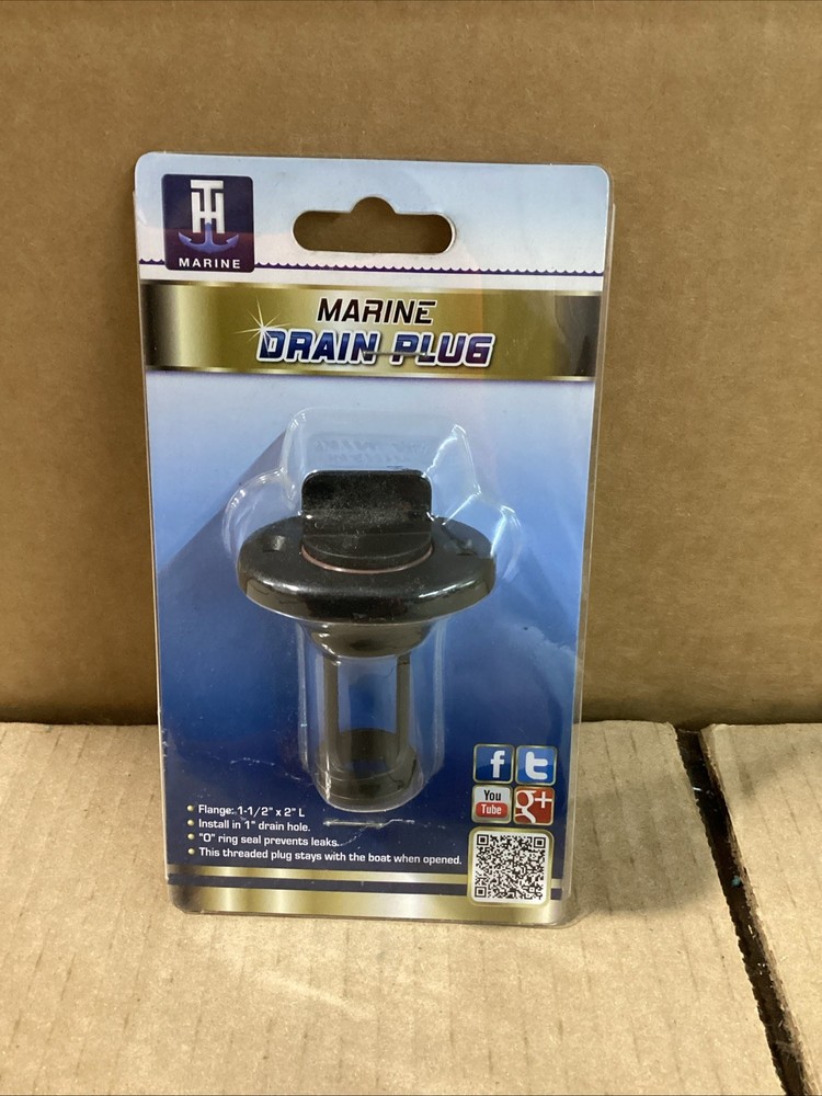 TH Marine DP-1-DP Marine Drain Plug 1 1/2" x 2" Flange  ( New Old Stock )