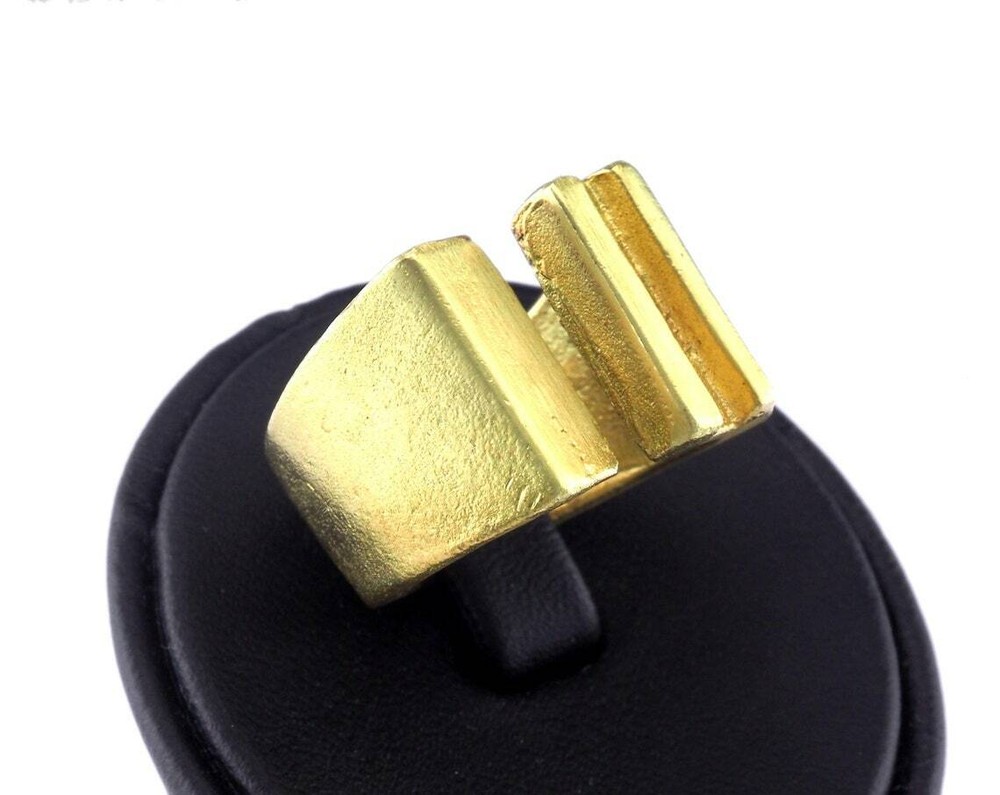 Adjustable raw brass (17.5mm 7US inner size) 2976