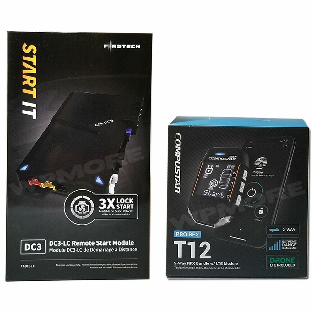 Compustar RFX-2WT12-SS DR-X1 Drone Bundle + FT-DC3-LC Start IT