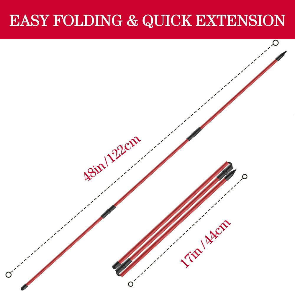 Golf Alignment Sticks 2 Pack,Upgraded 48" Collapsible Alignment Stick Golf Train