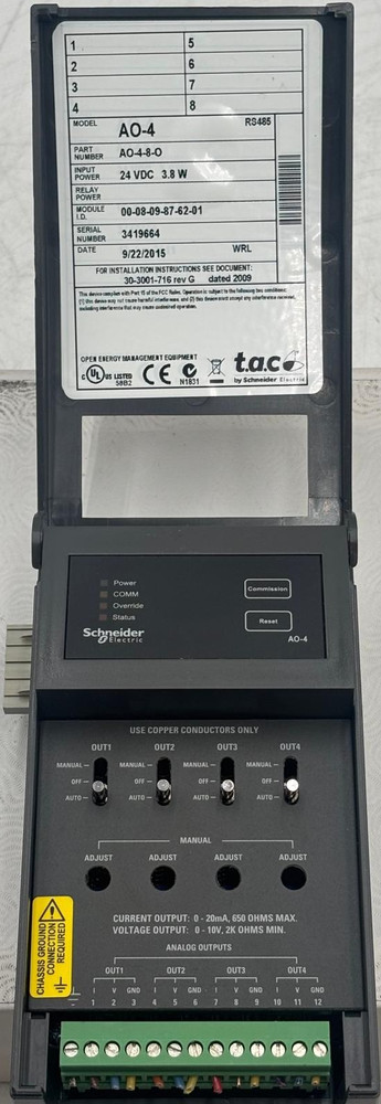 SCHNEIDER ELECTRIC AO-4-8-O PLC Module