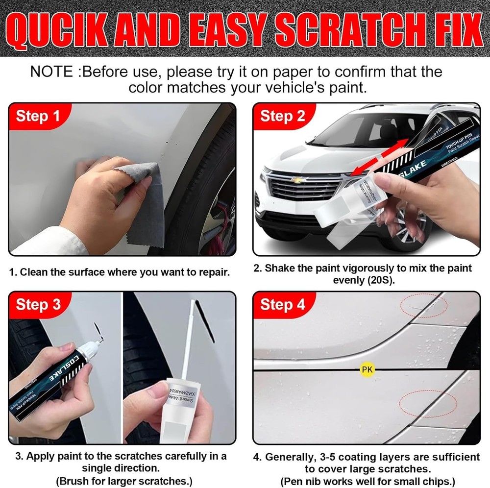 Easy Application Touch-Up Paint for GMC - Summit White Interstellar White Gloss