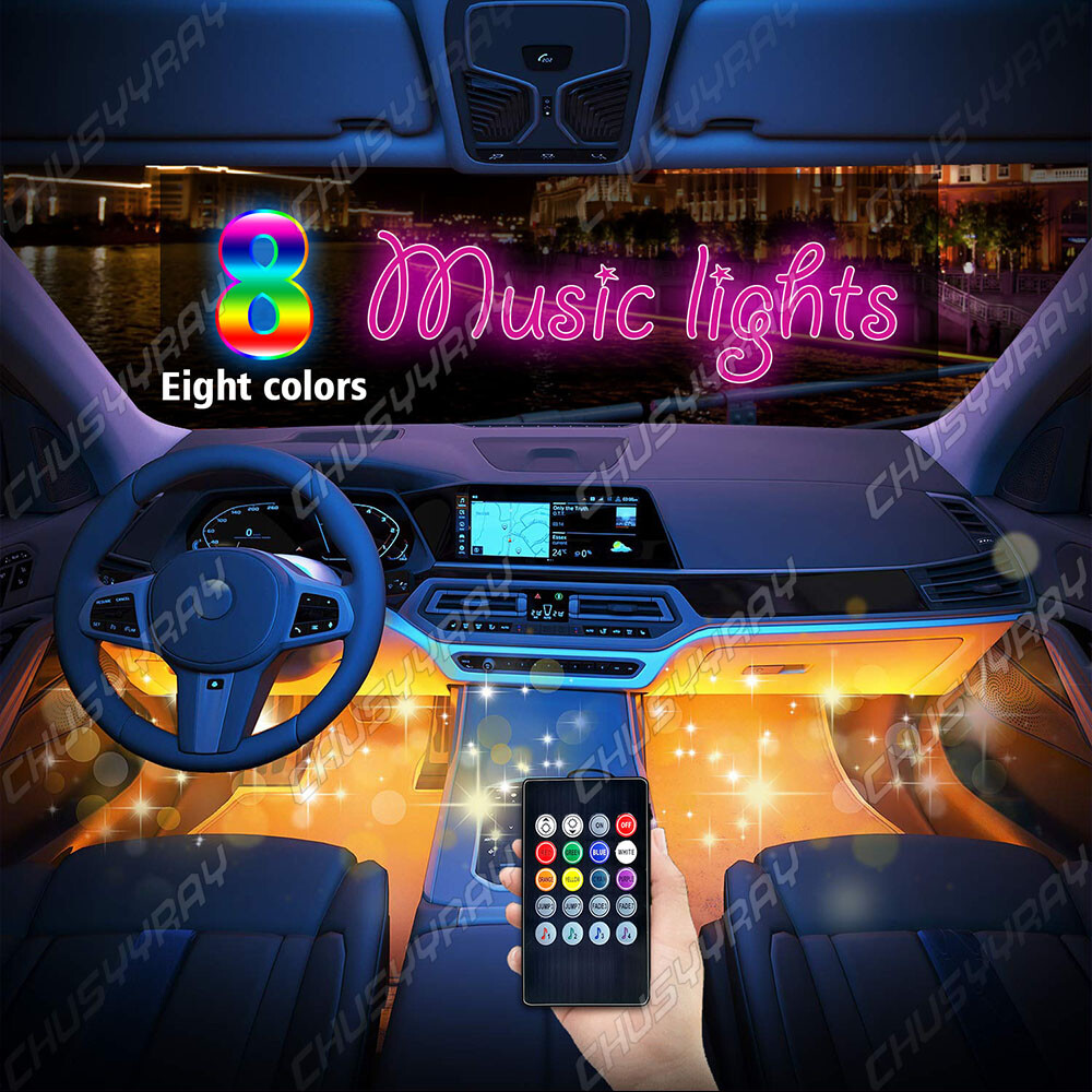 4Pcs RGB PC Case LED Strip Computer Light Bar PC Game Light With remote control