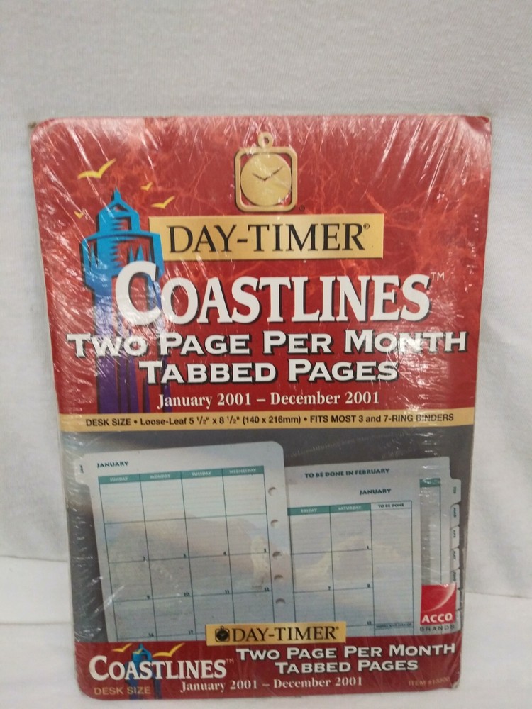 COASTLINERS TWO PAGE PER MONTH TABBED PAGES (JAN 2001-DEC 2001)