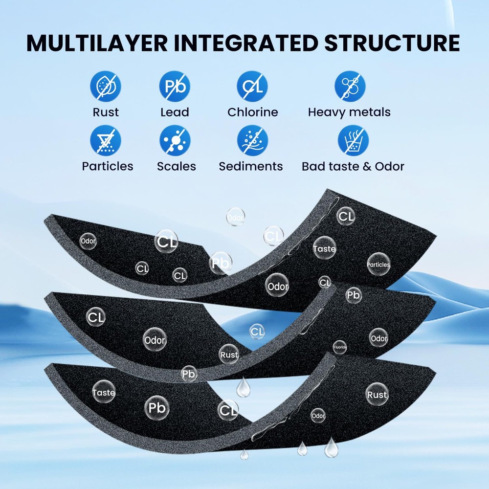 GOLDEN ICEPURE RWF0500A Refrigerator Water Filter Replacement for 4396508, 2PACK