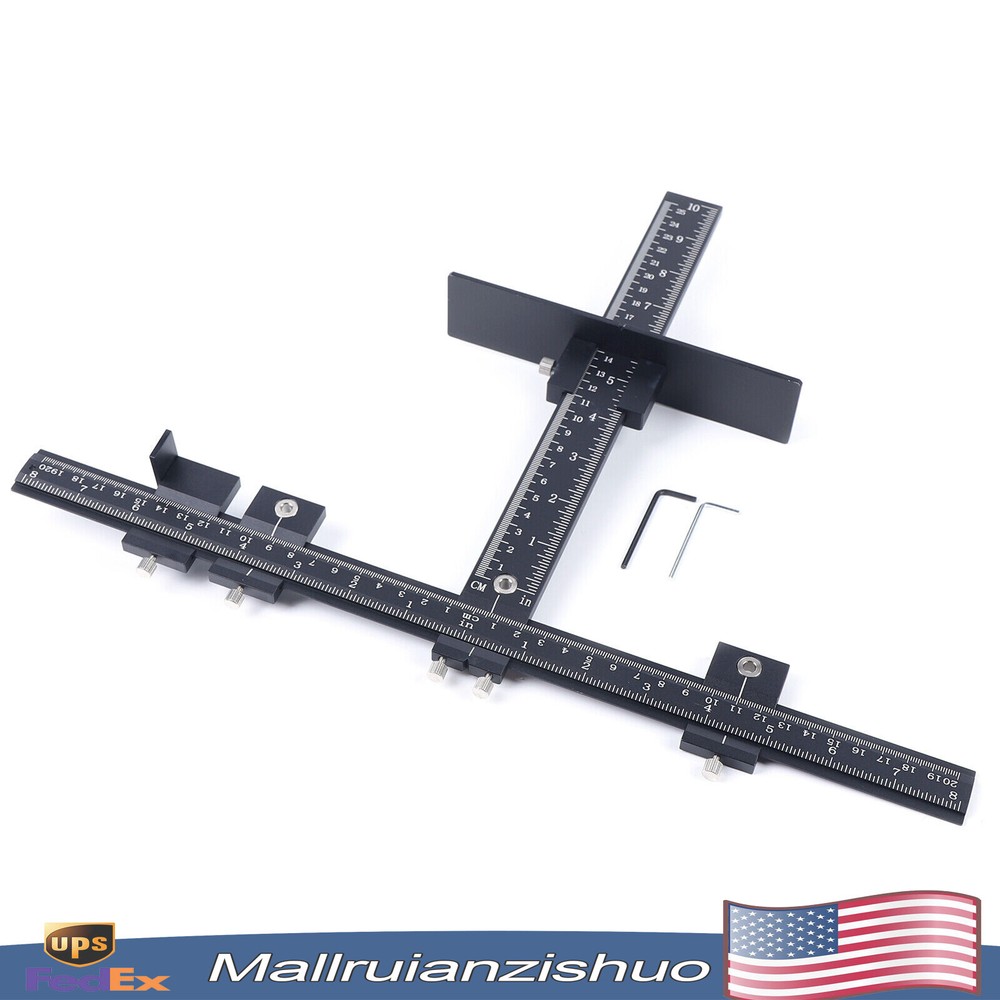 Cabinet Hardware Install Jig Tool Drawer Pull Handle Punch Locator Drill Guide