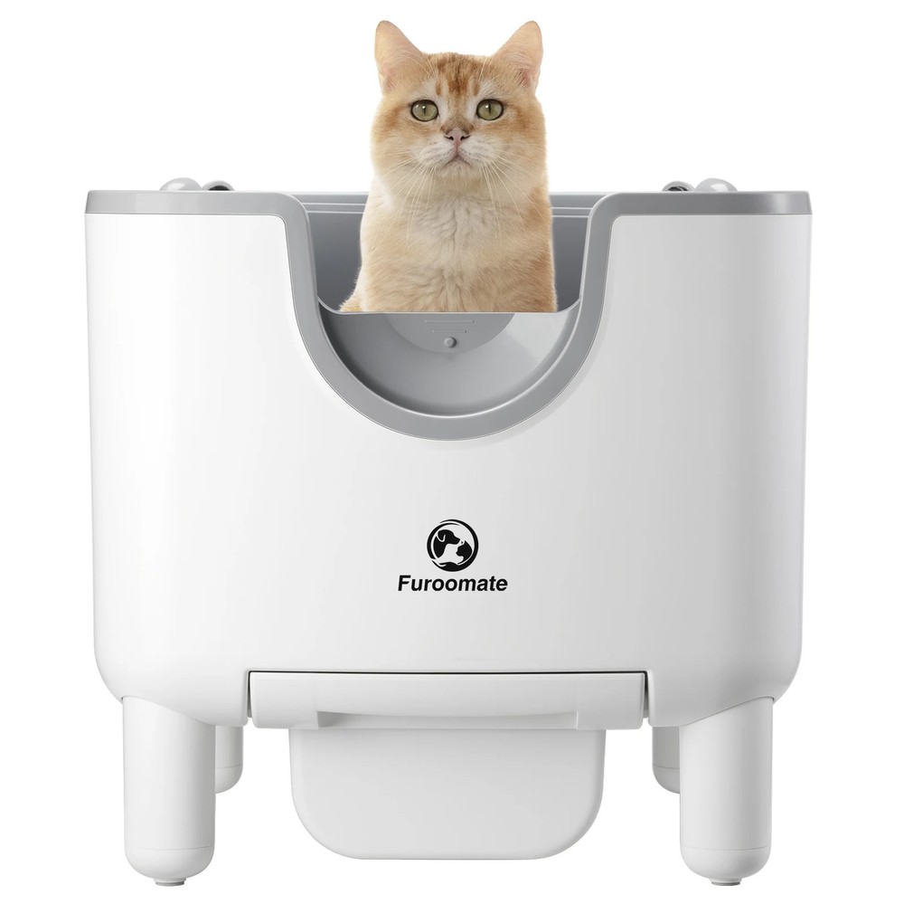 Self-Cleaning Litter Box - Open-Top Automatic Cat Litter Box with Odor Control