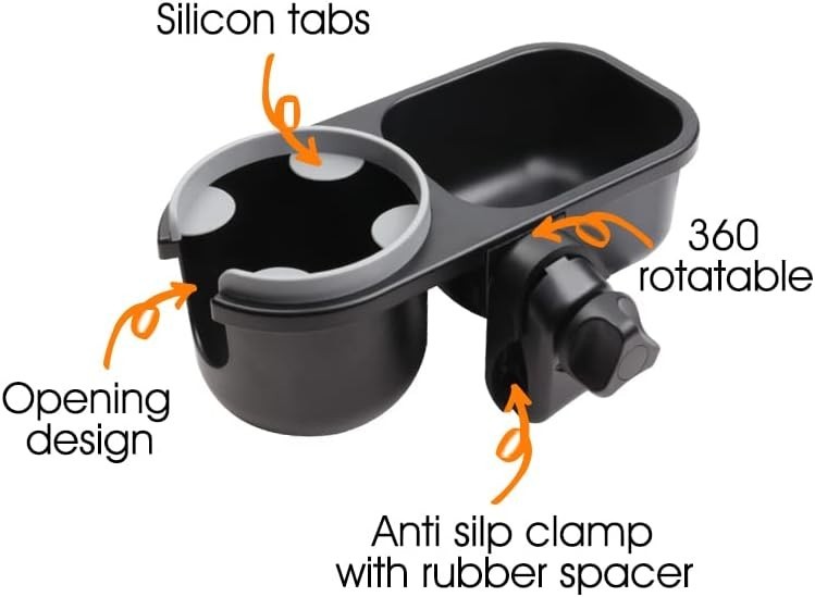Universal Snack Tray and Cup Holder for Strollers - Maximum Convenience
