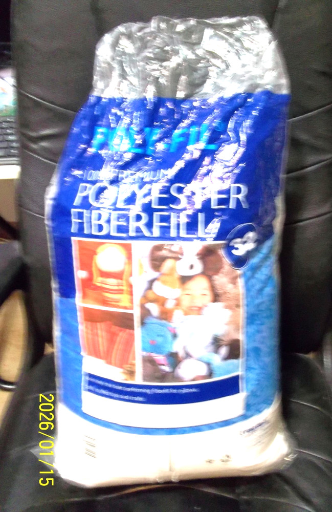Poly Fil Polyester Fiber Stuffing Fill Material White Bag 29 Ounce