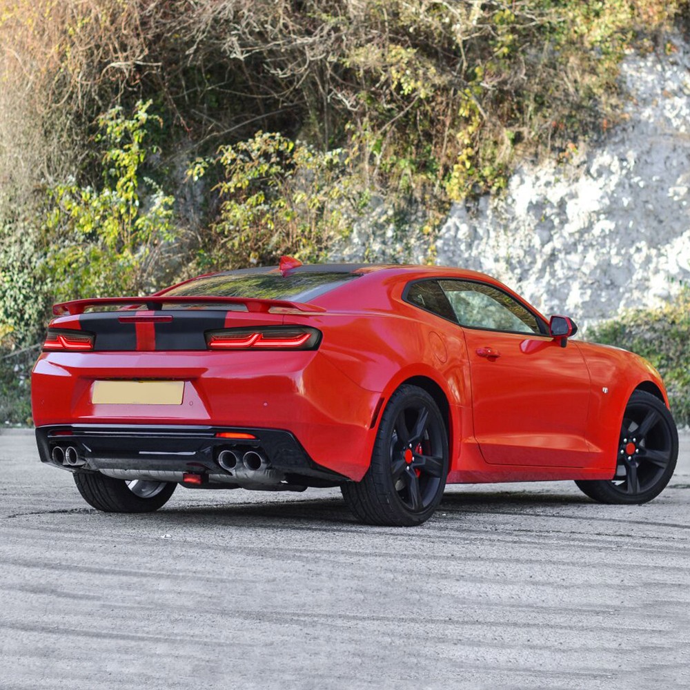 Pair LED Smoked Tail Lights For Chevy Camaro 2016-2018 w/Sequential Singal