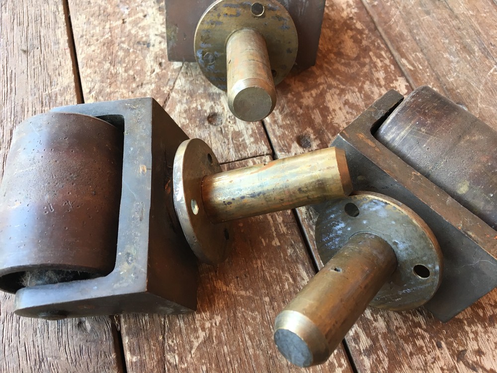 ANTIQUE SOLID BRASS GRAND PIANO CASTER WHEELS