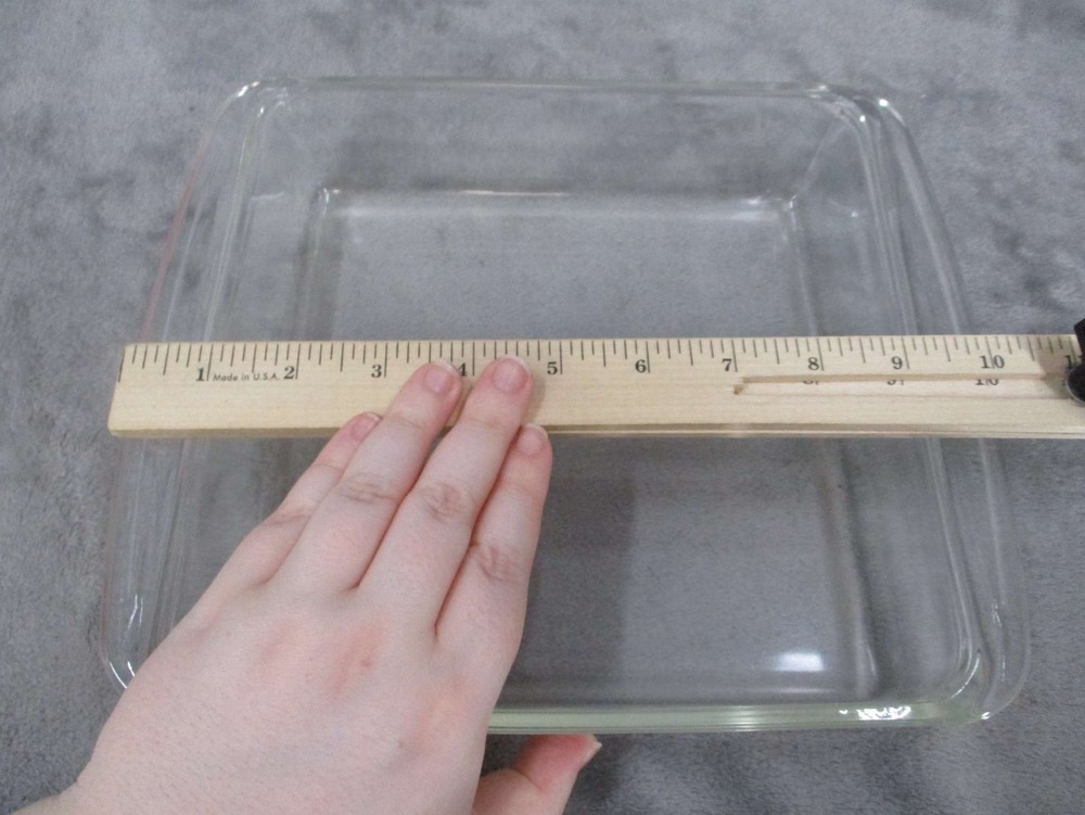 Anchor Hocking Glass Baking Dish Rectangular Square Set 2 pcs Clear Used