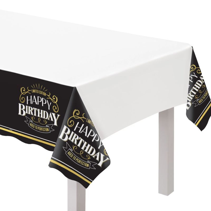 Better with Age Birthday Plastic Tablecloth 54" x 102" Birthday Tableware