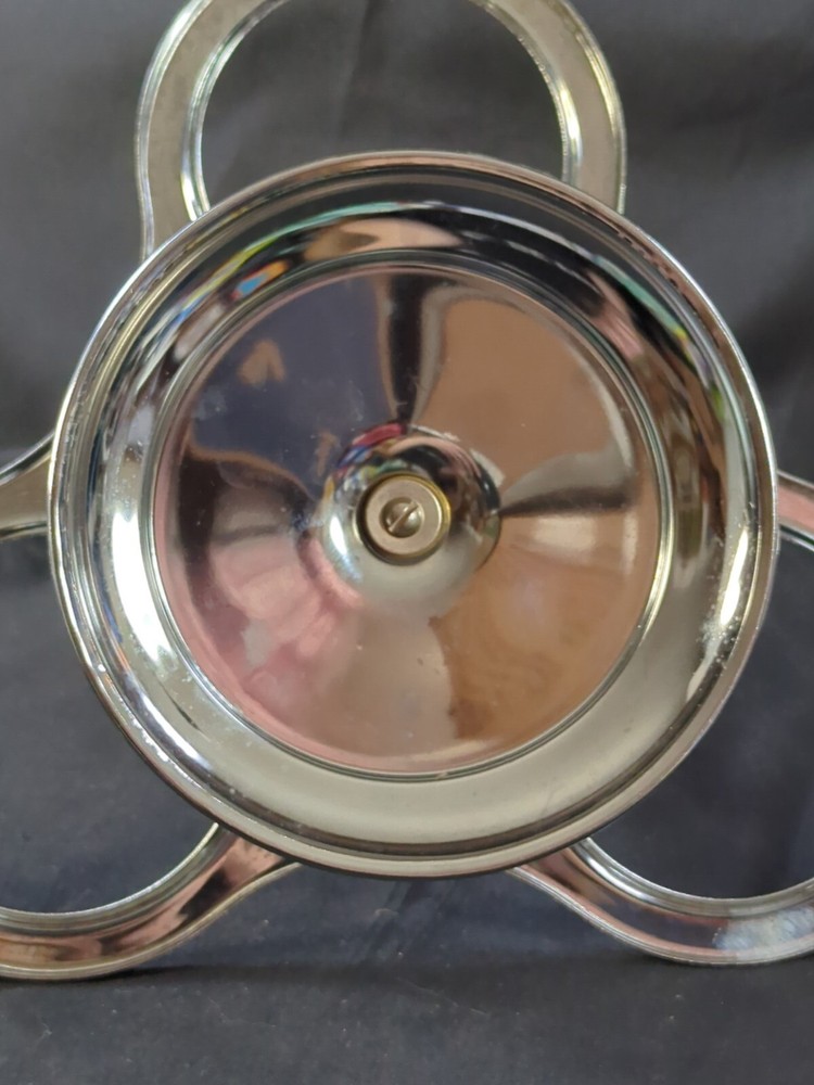 Vintage MCM Silver 7 pc. Centerpiece Condiment Ceramic Bowl Serving Set Unique