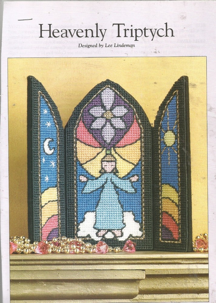 C0368 HEAVENLY TRIPTYCH PLASTIC CANVAS PATTERN