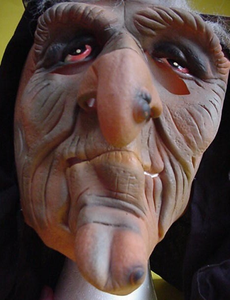 Witch Hag Halloween Mask Vintage NEW with tags