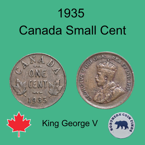 1935 CANADA 1 CENT PENNY   King George V