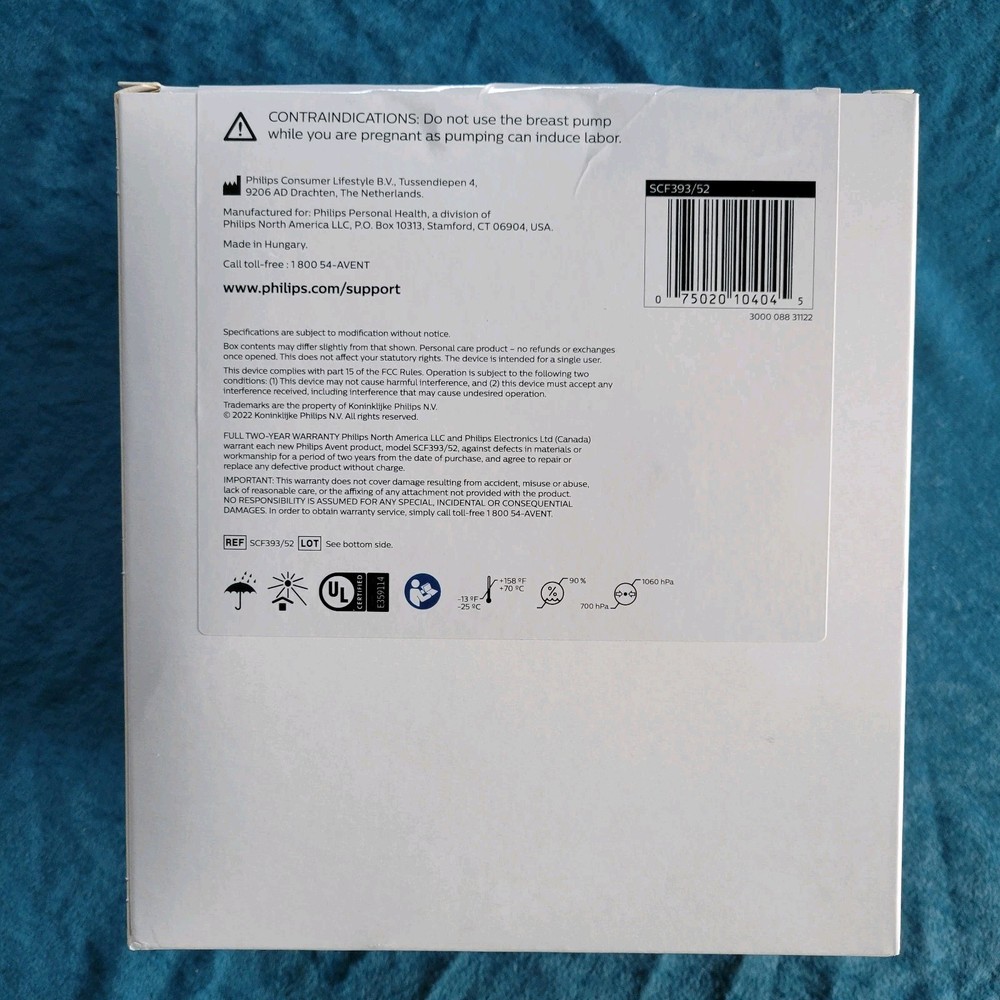 PHILIPS AVENT DOUBLE ELECTRIC BREAST PUMP ADVANCED ; NEW , SEALED BOX