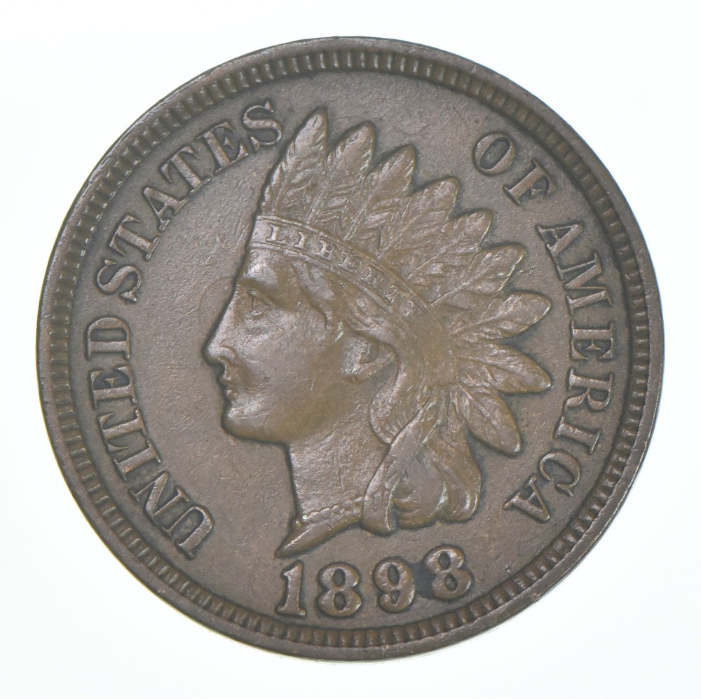 XF 1898 Indian Head Copper Cent Penny - High Grade Sample