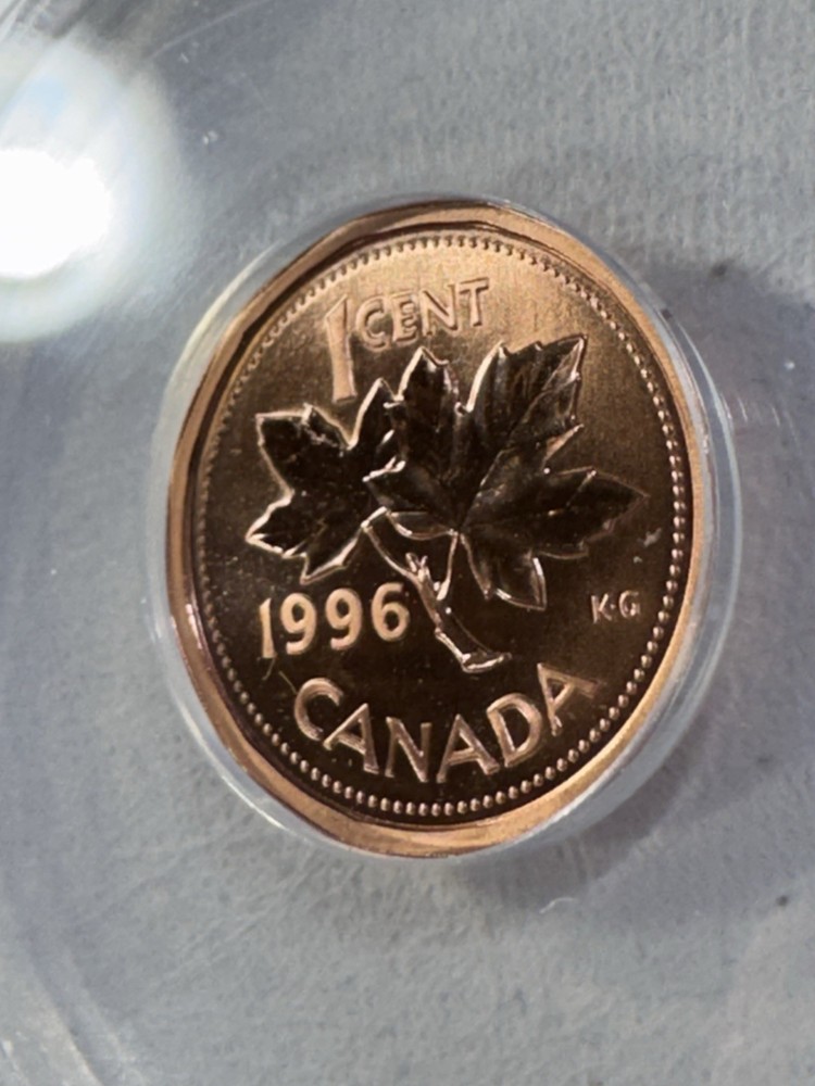 1996 Canada 1 Cent Graded MS 69 DCAM by ANACS Specimen