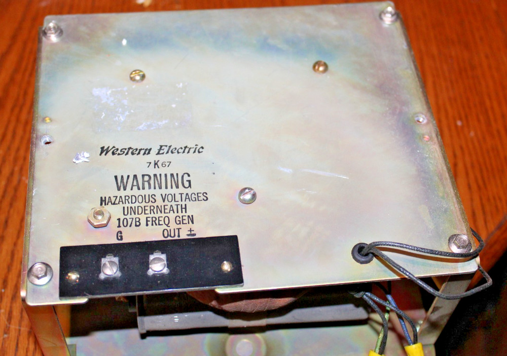 Western Electric 101G Power Plant -107B Frequency Generator