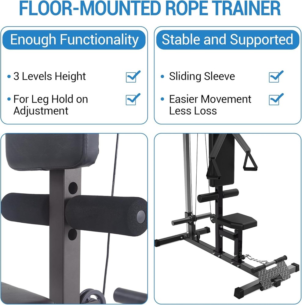 LAT Power Cable & Pull Down Machine Home Gym Back Exercise for Strength Training