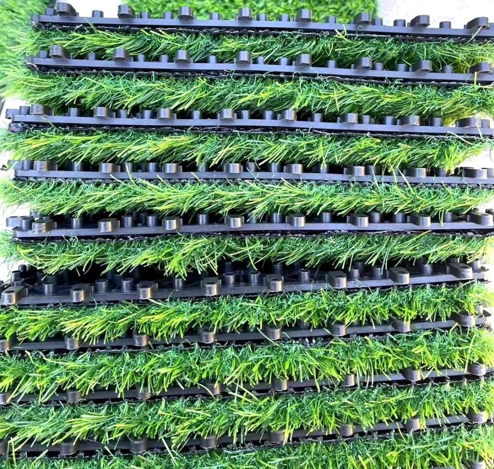 9PKG: Interlocking Artificial Grass Tiles Deck Turf Self-draining12x12 Easy Care