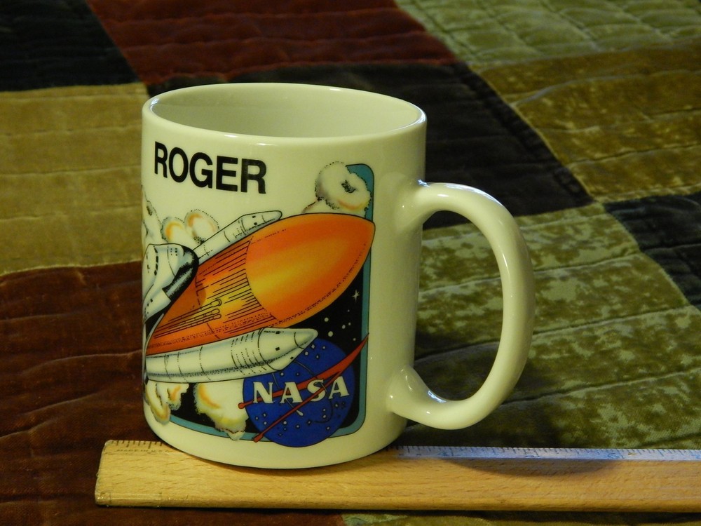 NASA Merch. ~ "Roger That!" (1995) USA Space Program ~ Coffee Mug ~ Ceramic Cup