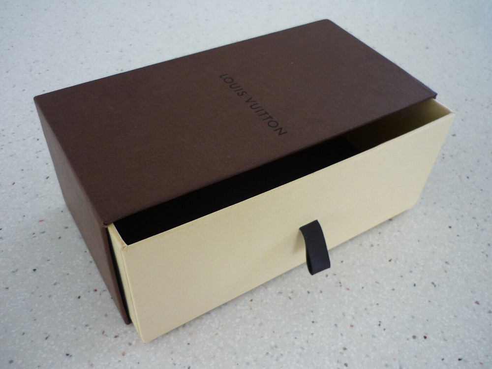 LOUIS VUITTON BOX DRAWER & LEATHER PULL AUTHENIC 7" X 3 1/2" X 3"