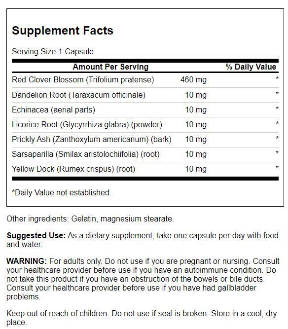 Swanson Red Clover Combination 100 Capsules