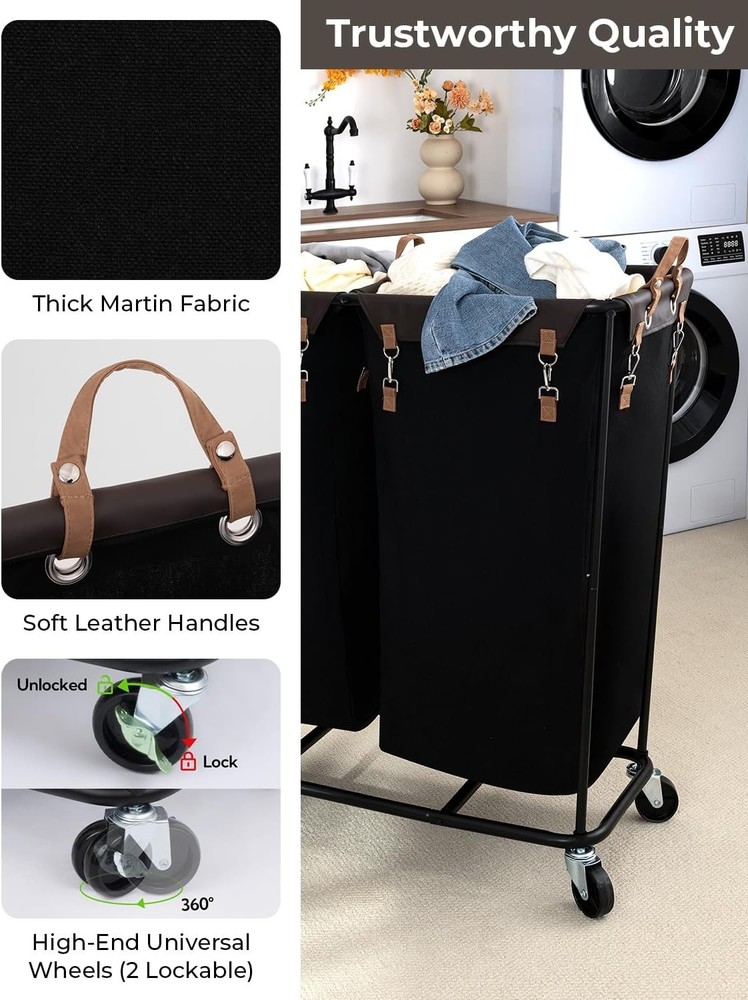 Multi-Functional Clothes Sorter with 2 Sections, Perfect for Organization