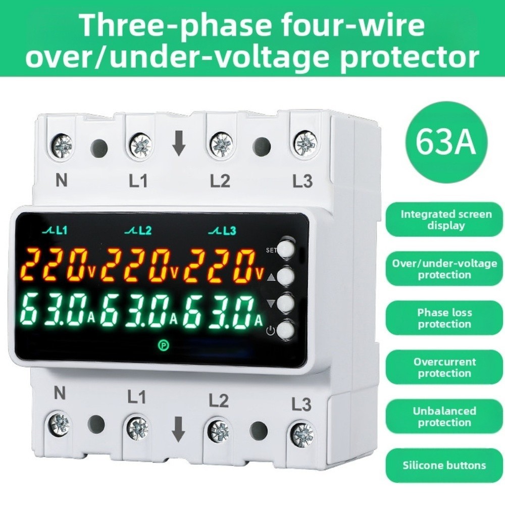 Adjustable Voltage and Current Protector with Phase Loss Detection for Home Use