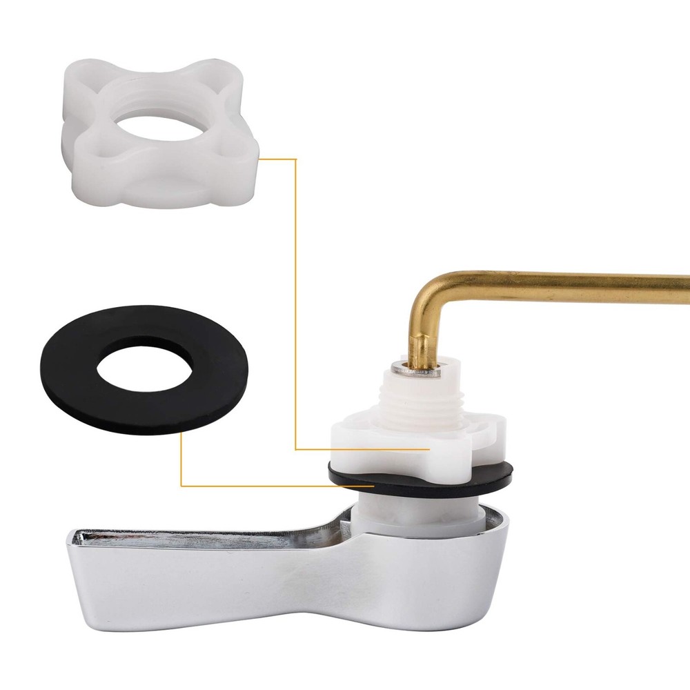 2 Pack Universal Front Mount Toilet Handle Tank Flush Lever Replacement Handle