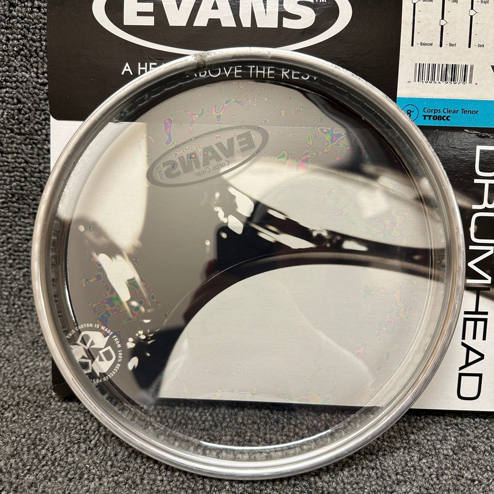 Evans Corps Tenor Tom Drum Head Clear 8"