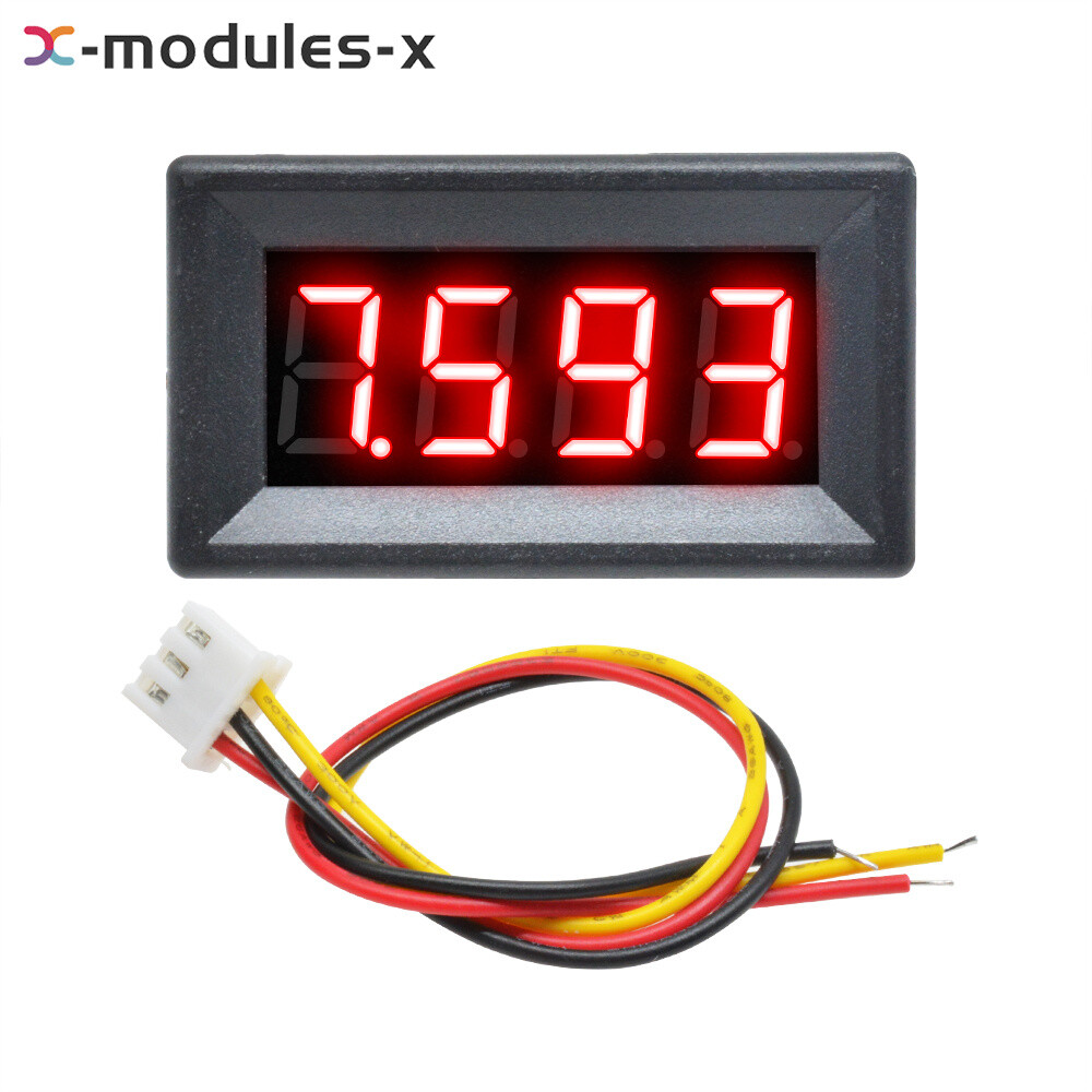 0.36\" Digital 3-Wires LED Panel Display 4-Bit DC0-100V Voltmeter Meter Tester U