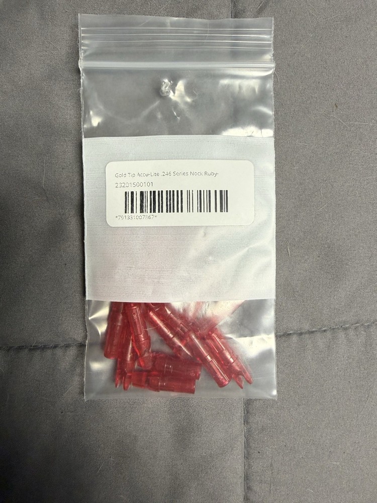Gold tip Accu-lite Nock .246 (19 Pcs) Ruby Red