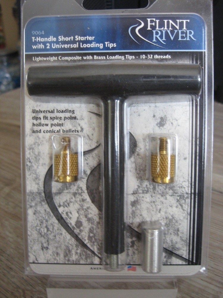 Flint River Muzzleloader - T-Handle Short Starter & 2 Loading Tips - 9064