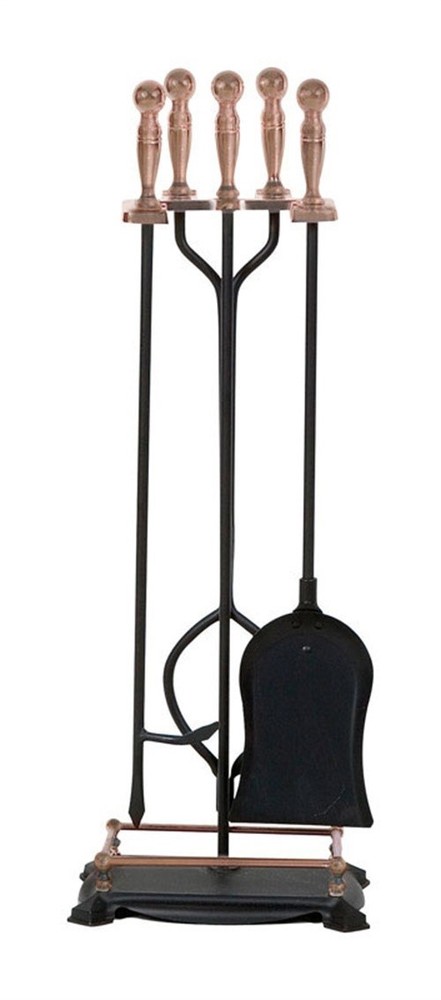 Panacea 15006 Antique Brass Fireplace Metal Tool Set