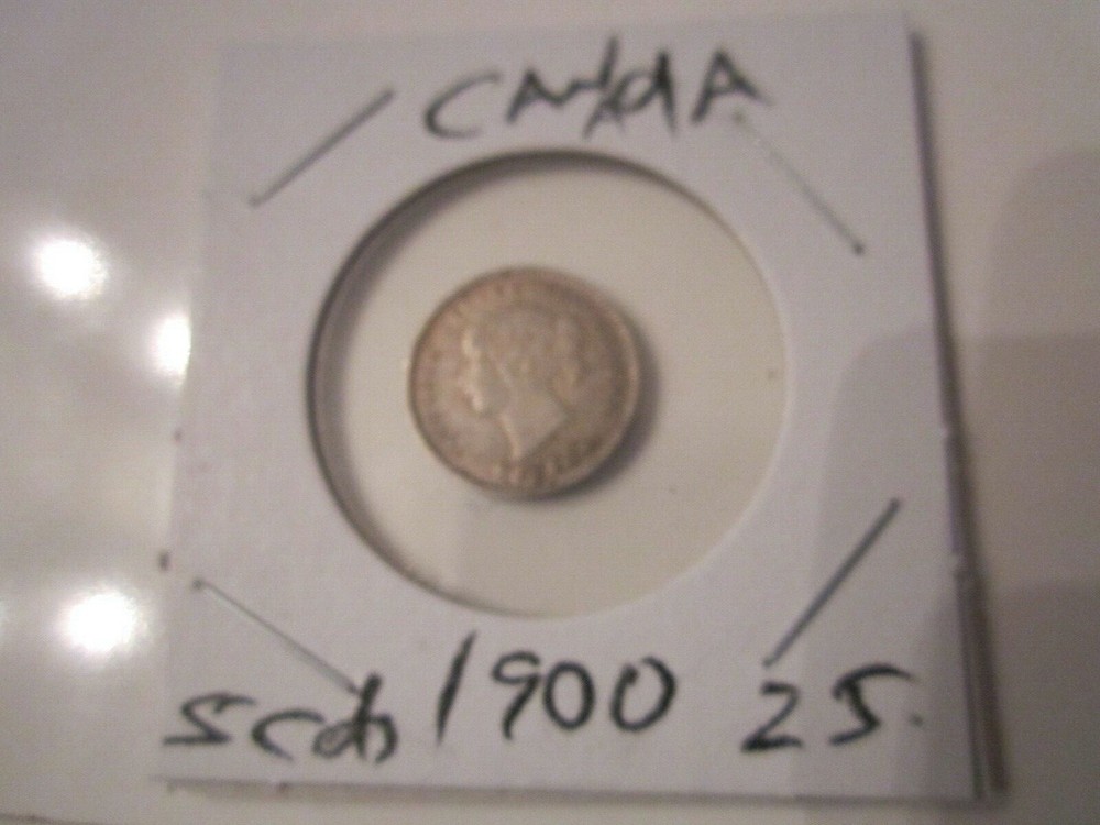 1900 CANADA FIVE CENTS COIN  - SILVER - BBA17