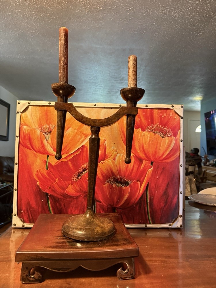 1930s Art Deco Two Arm Candelabrum