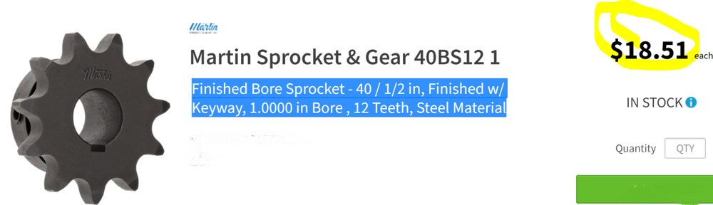 Martin Sprocket & Gear 40BS12 HT 1 [Z4B3]