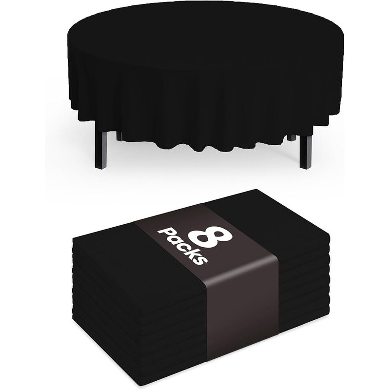 Disposable Tablecloths Waterproof Sturdy Rectangular Covers 8 Pack Event Use