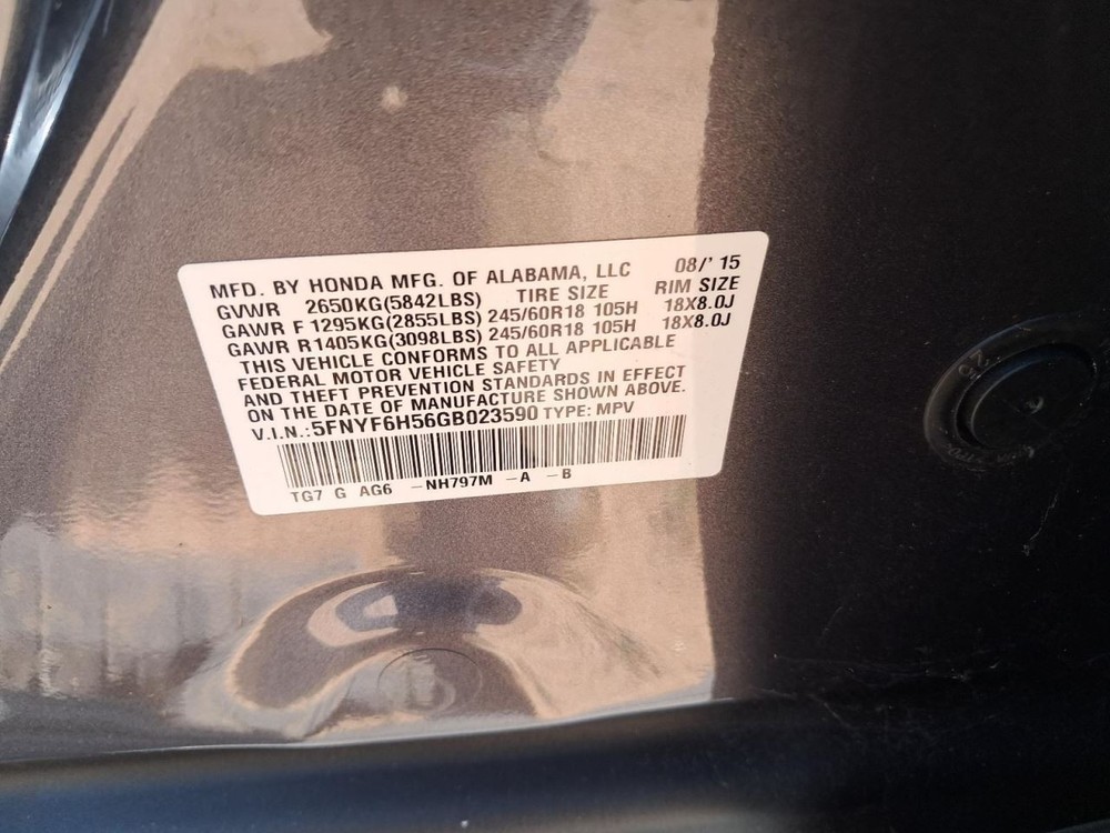 PILOT 2016 Glove Box 4799793