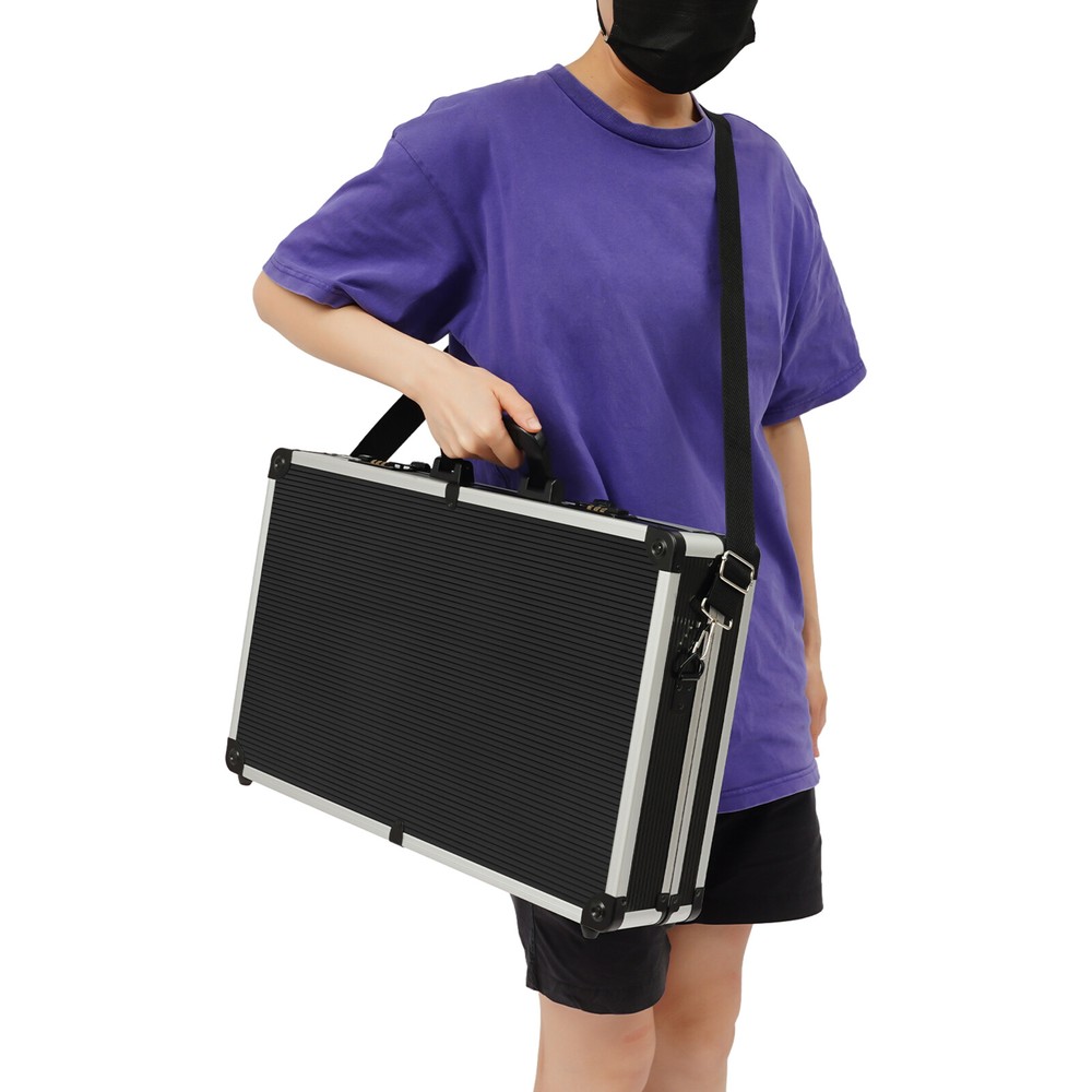 Professional Barber Carrying Case Organizer Clipper Box Travel Carry Case + Code