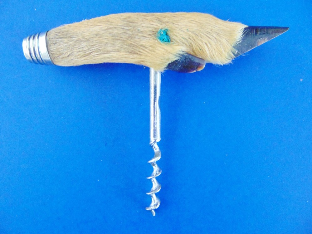Vintage Deer Hoof Corkscrew